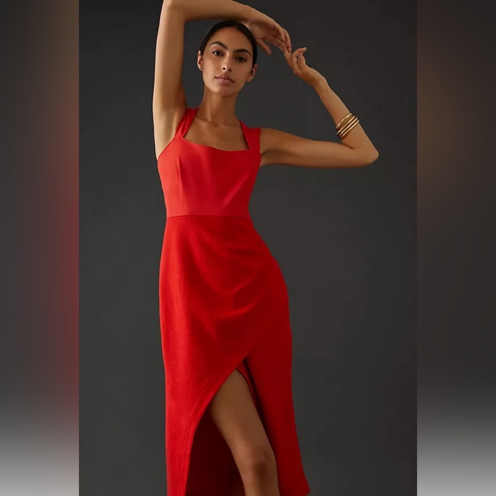 Maeve for Anthropologie red dress